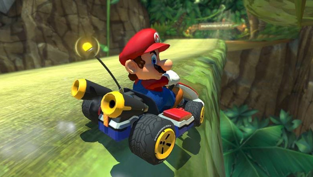 The antenna in Mario Kart 8 indicates that a player has an assistive gameplay mode enabled.
