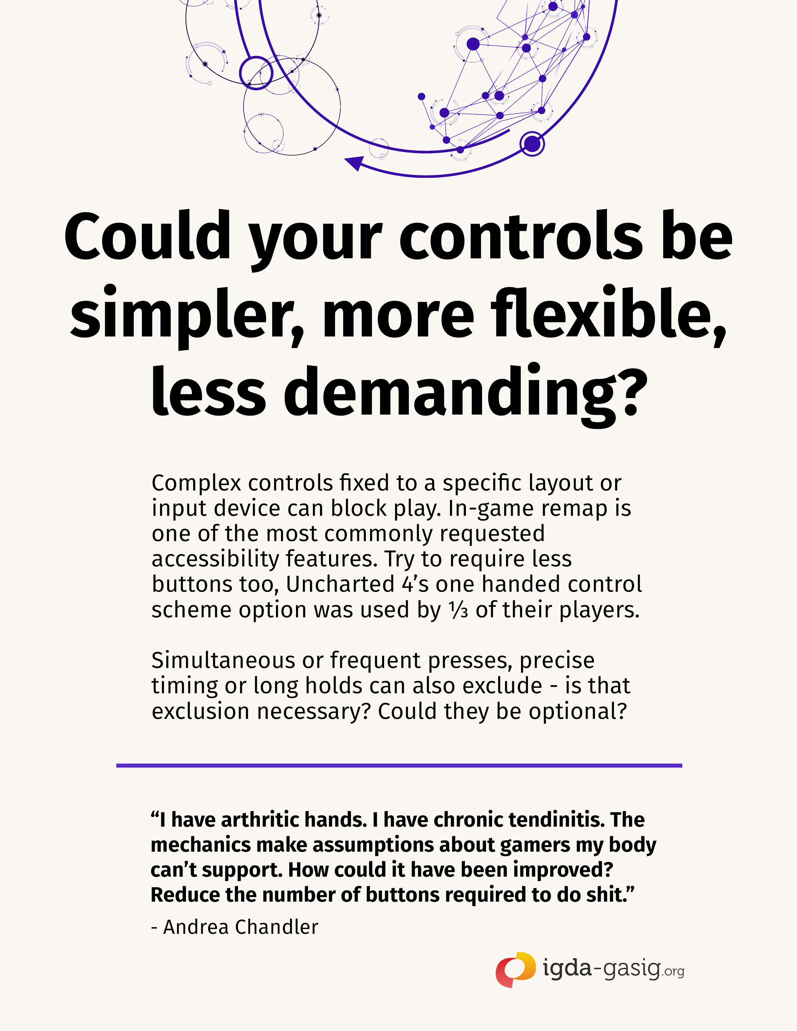 Could your controls be simpler, more flexible, less demanding? (see end of page for full text)